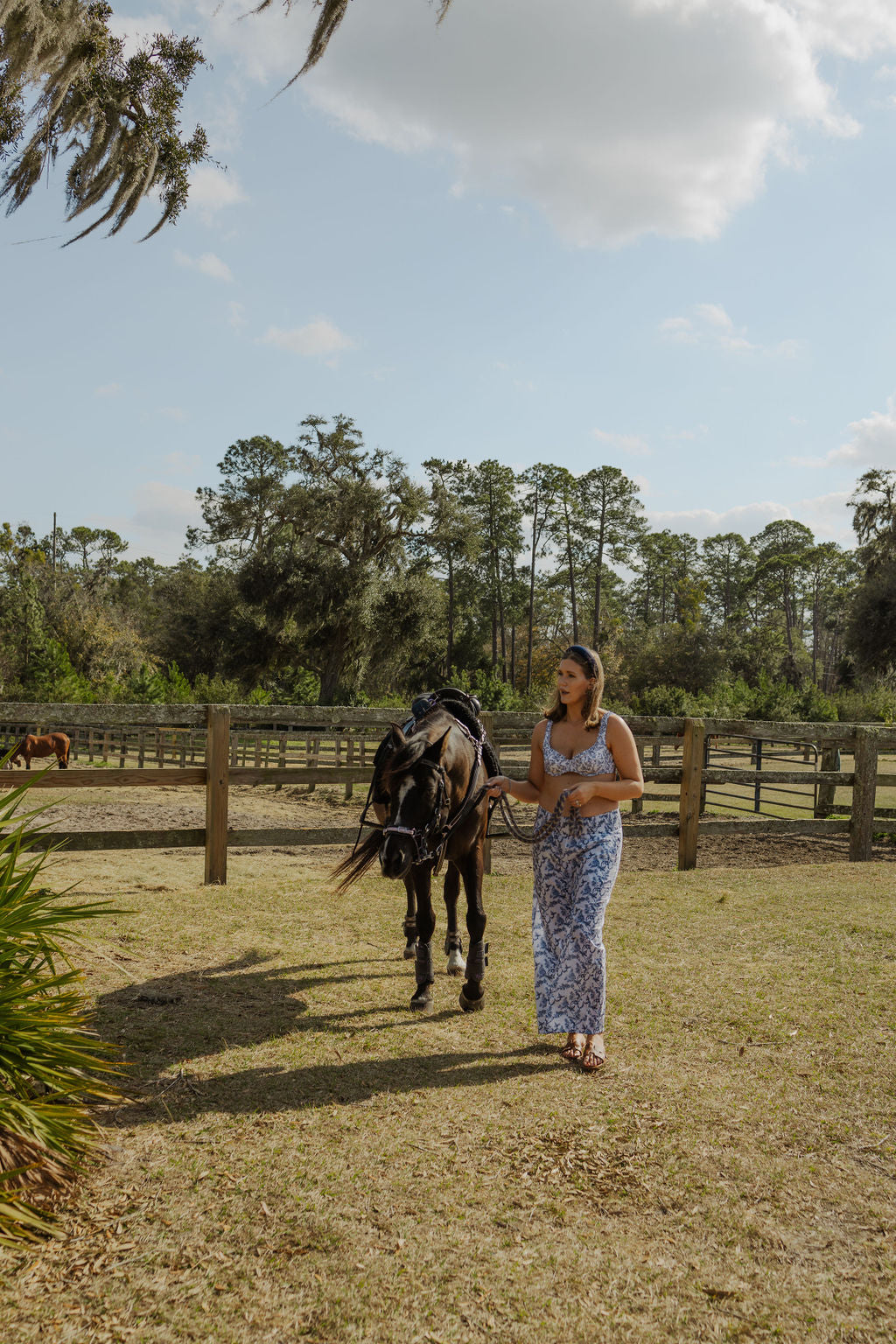 The Ricki Pants - Blue Toile