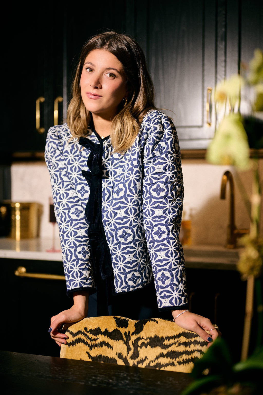 Quilted Rosy Jacket - Midnight Sky