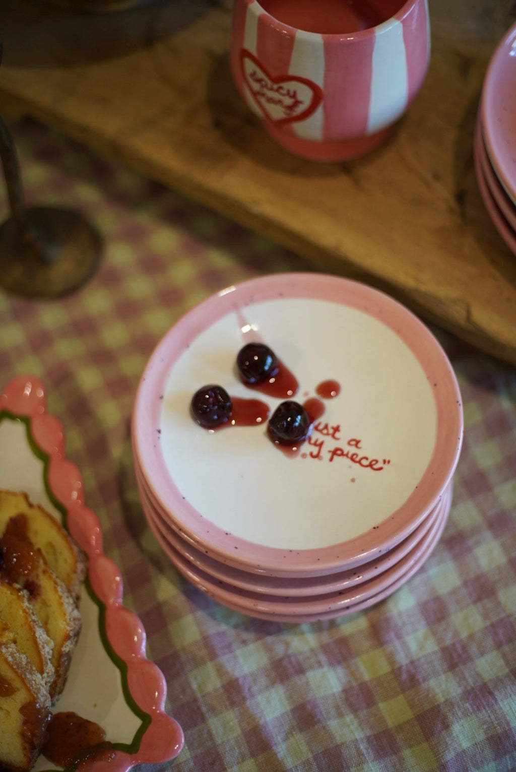 “just a tiny piece” Tiny Plates/Collection of Four