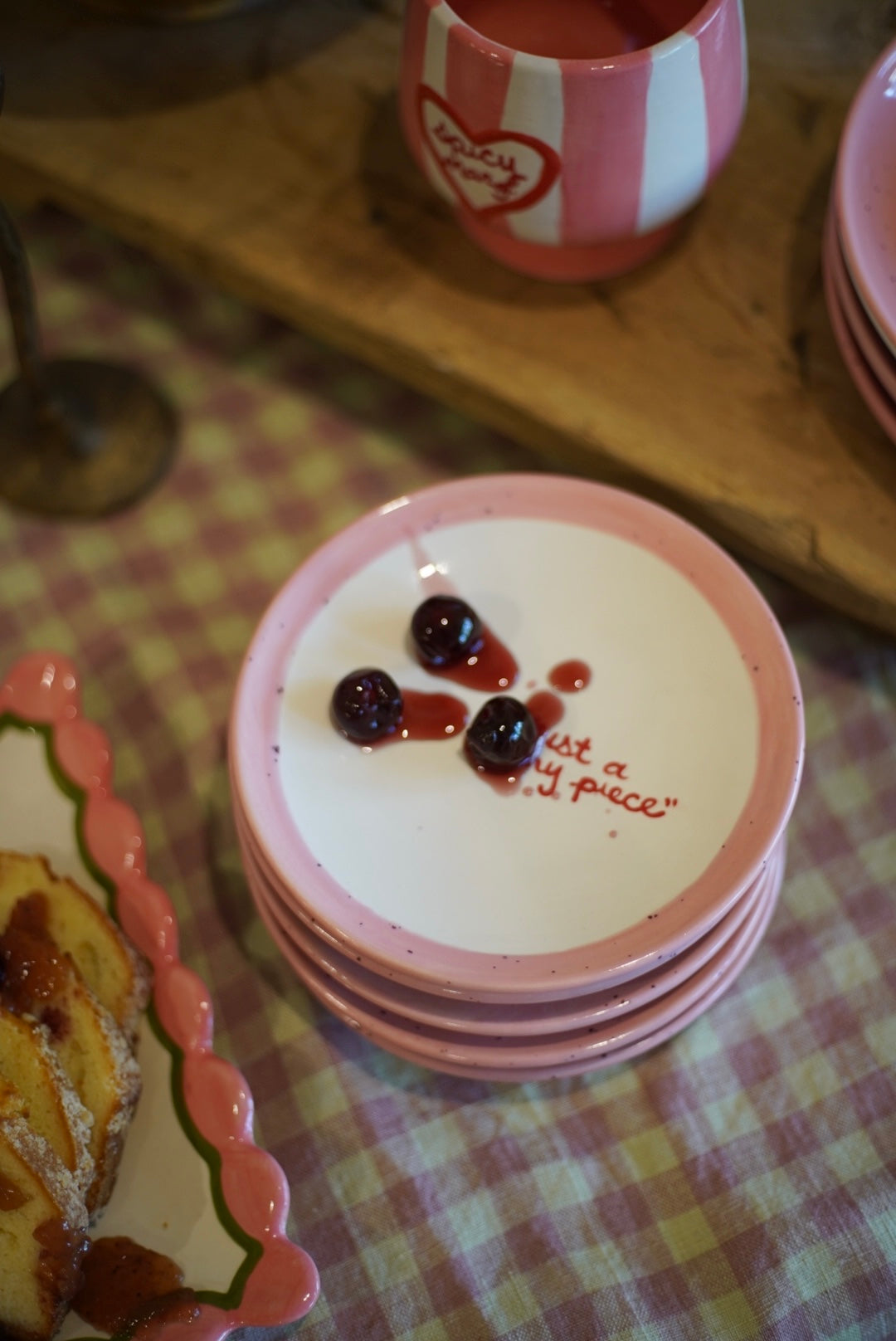 “just a tiny piece” Tiny Plates/Collection of Four