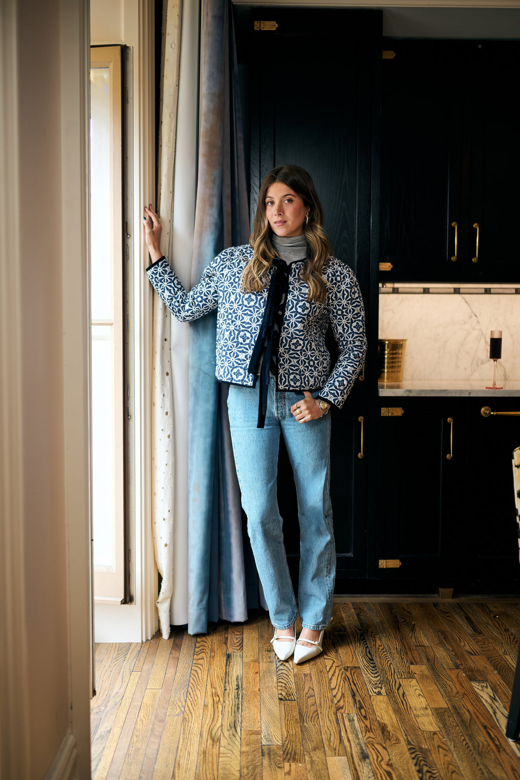 Quilted Rosy Jacket - Midnight Sky