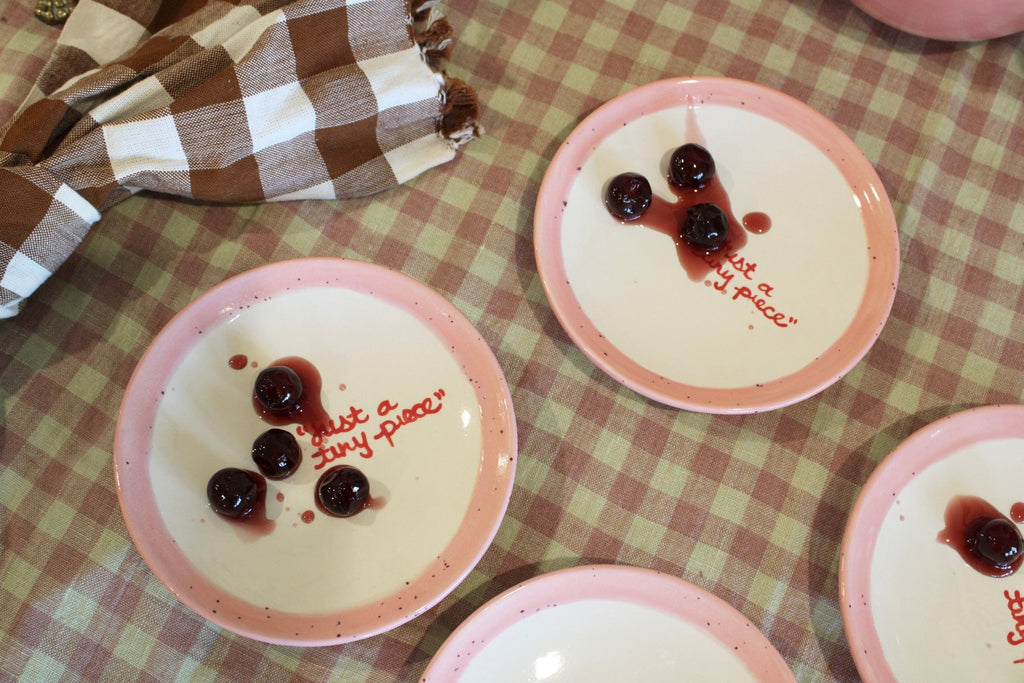 “just a tiny piece” Tiny Plates/Collection of Four