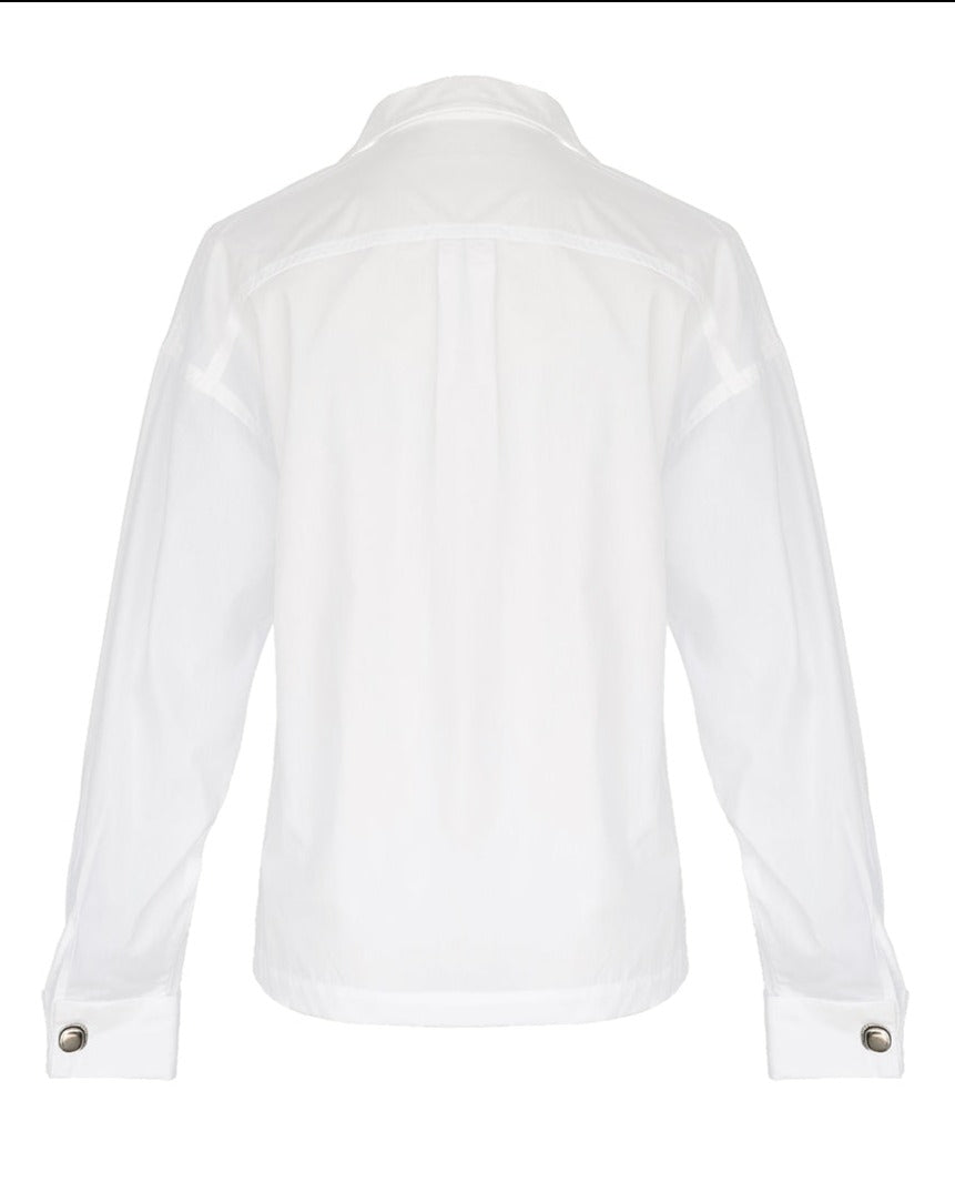MASON'S DAUGHTER the French Cuff Boyfriend Shirt, White Poplin