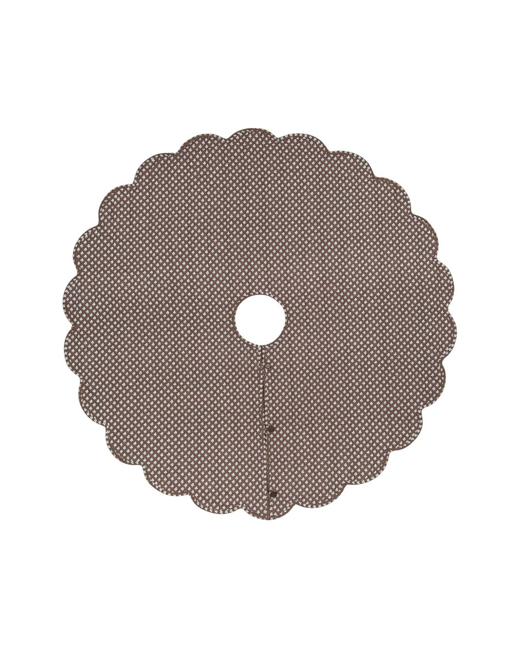 Constance Chocolate Reversible Scalloped Tree Skirt