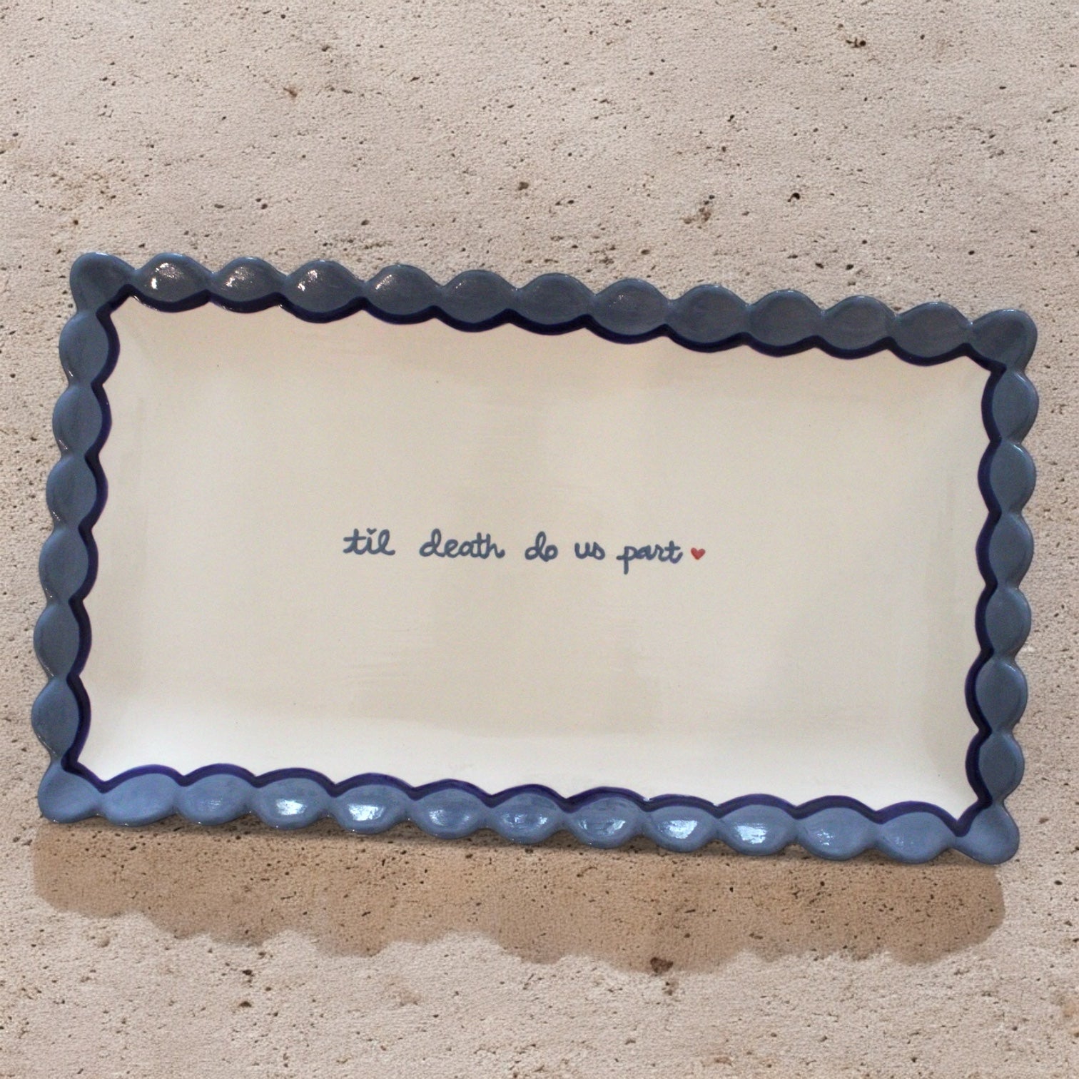 Hand-painted Custom Scalloped Tray