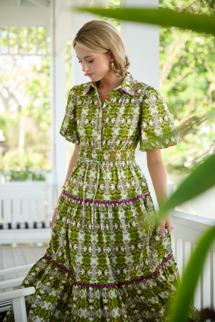 Banyan Puff Sleeve Dress - Camo