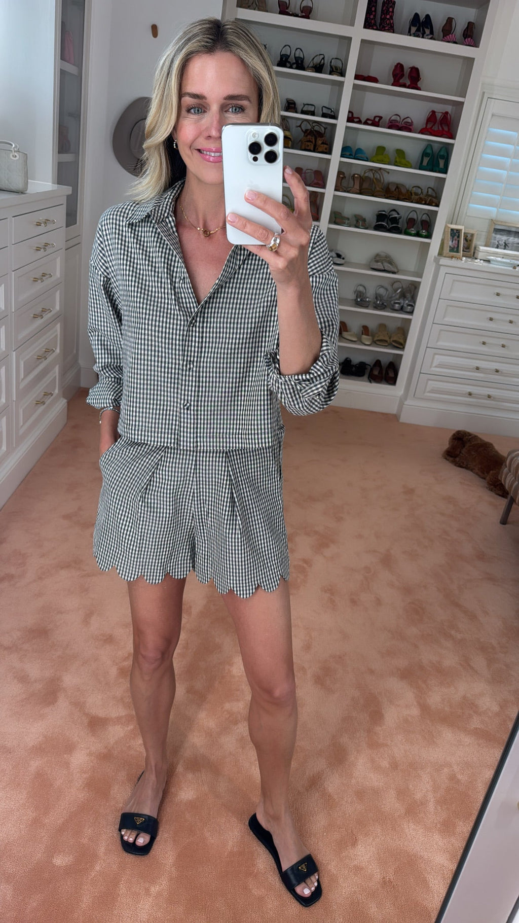 MASON'S DAUGHTER | the Cropped Boyfriend Shirt, Black & Ivory Gingham