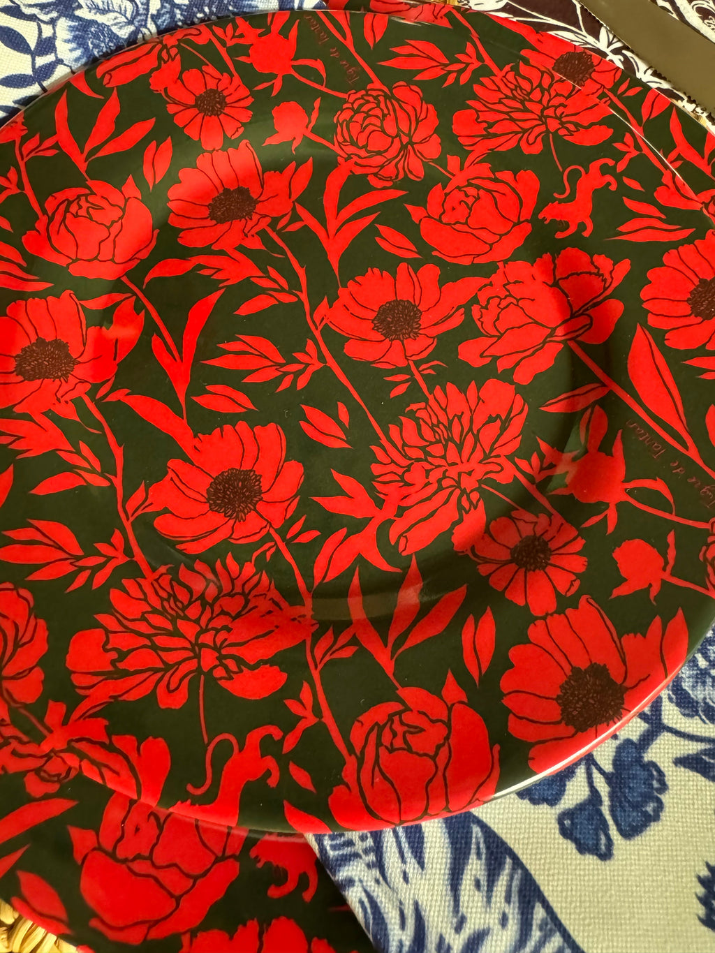 10" Melamine Dinner Plate, ITALIAN PEONY, Set of 6