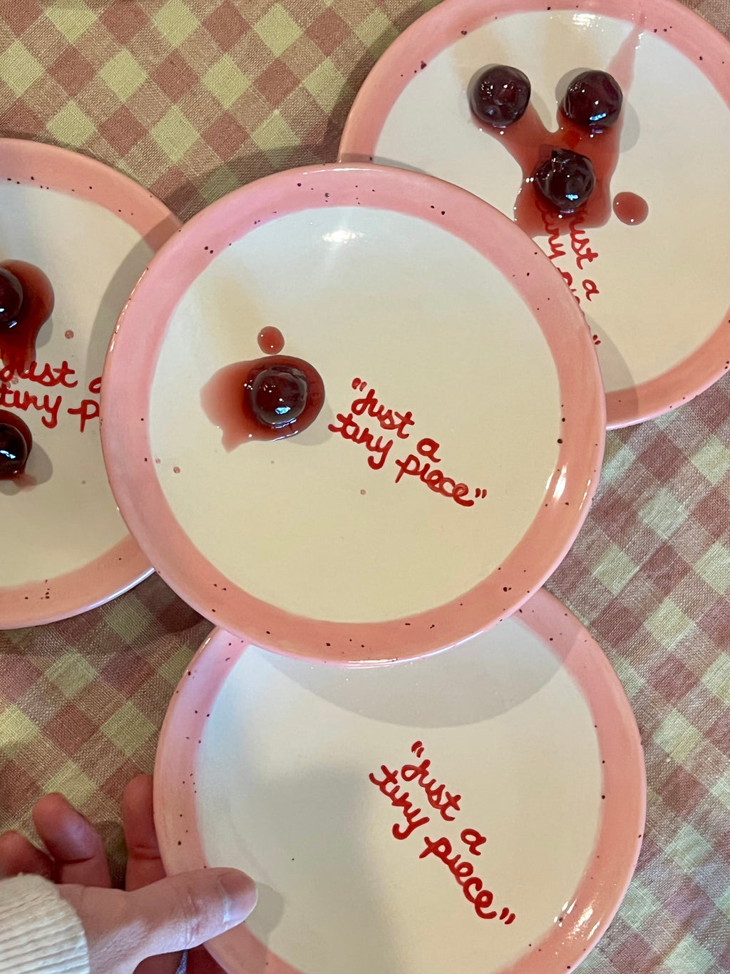 “just a tiny piece” Tiny Plates/Collection of Four