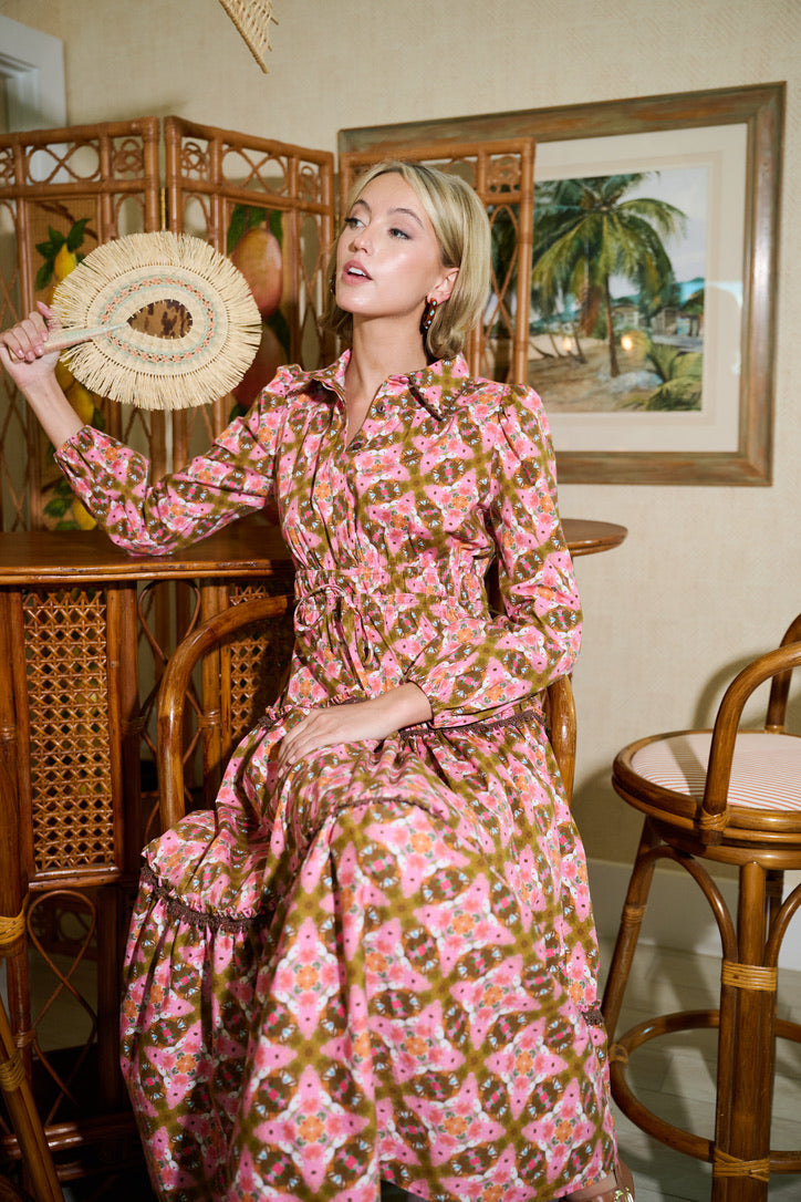 Banyan Long Sleeve Dress - Farmhouse Pink