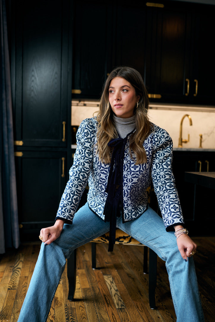 Quilted Rosy Jacket - Midnight Sky