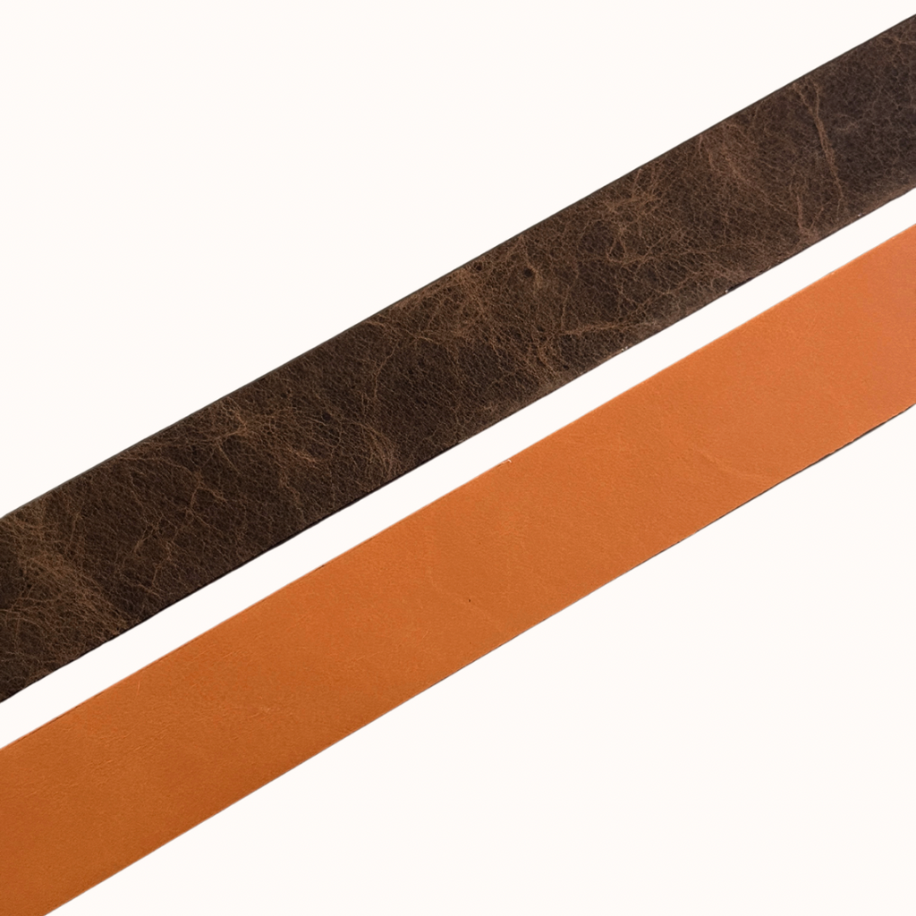 Burnt Orange & Bourbon Reversible Leather Belt | 3cm