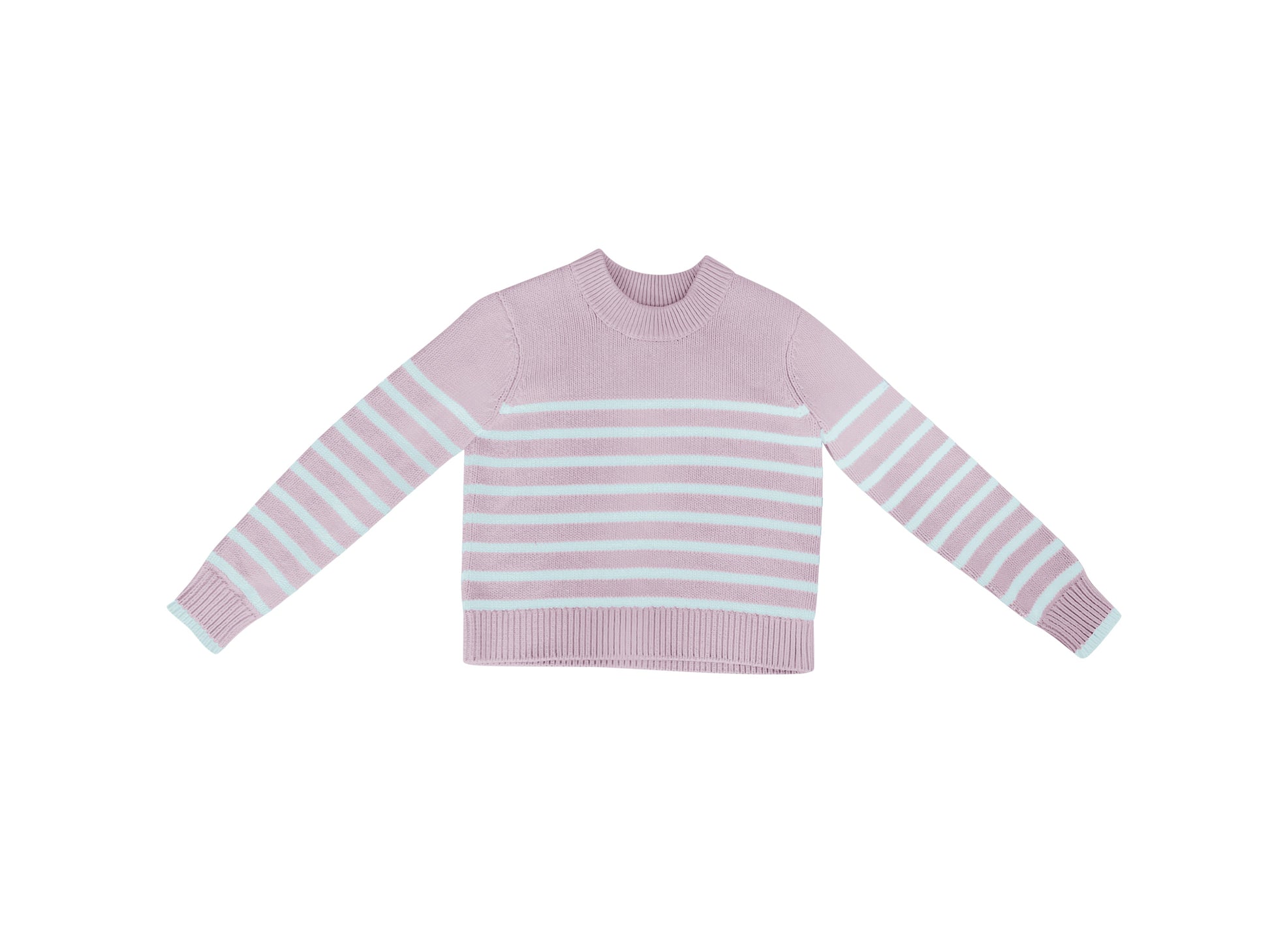 Blush White Stripe Sweater