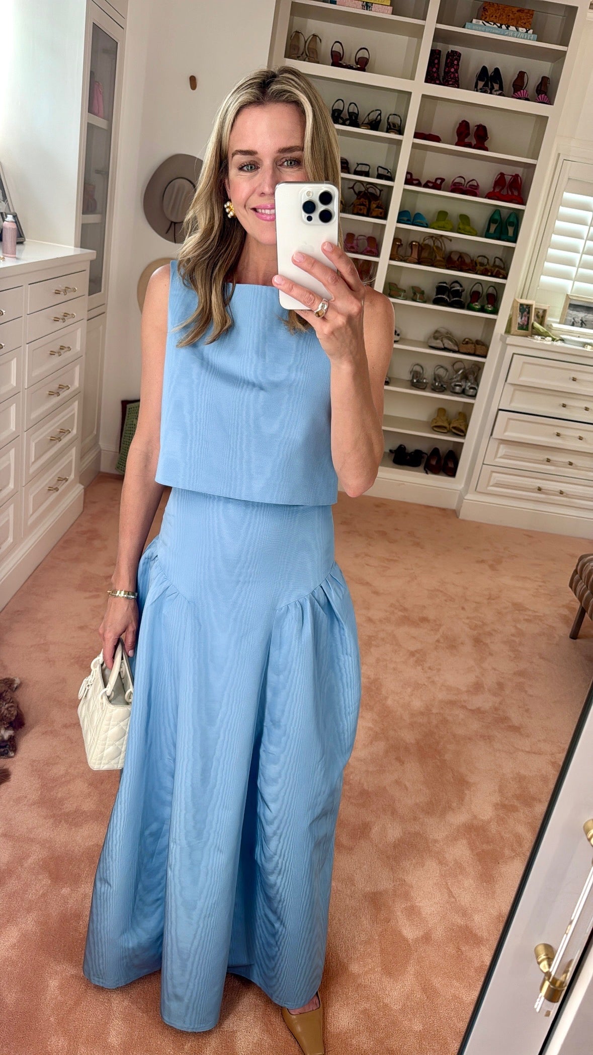 MASON by MASON'S DAUGHTER | Sloane Skirt, Hydrangea Blue Silk Moire