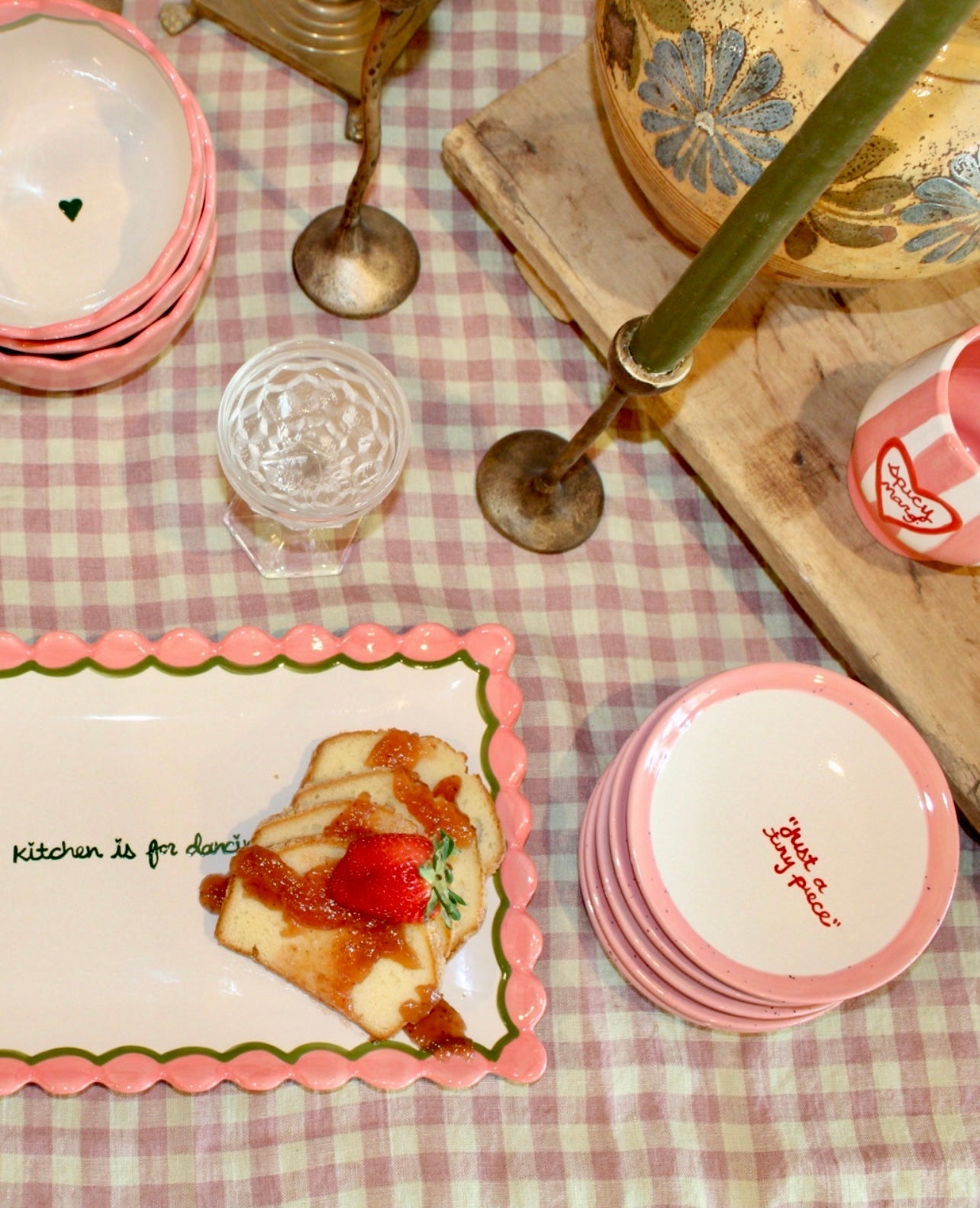 “just a tiny piece” Tiny Plates/Collection of Four