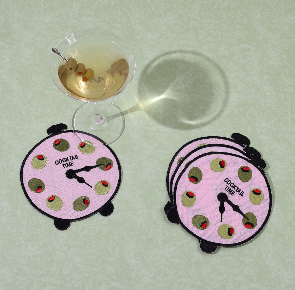 Cocktail Time Linen Cocktail Napkins