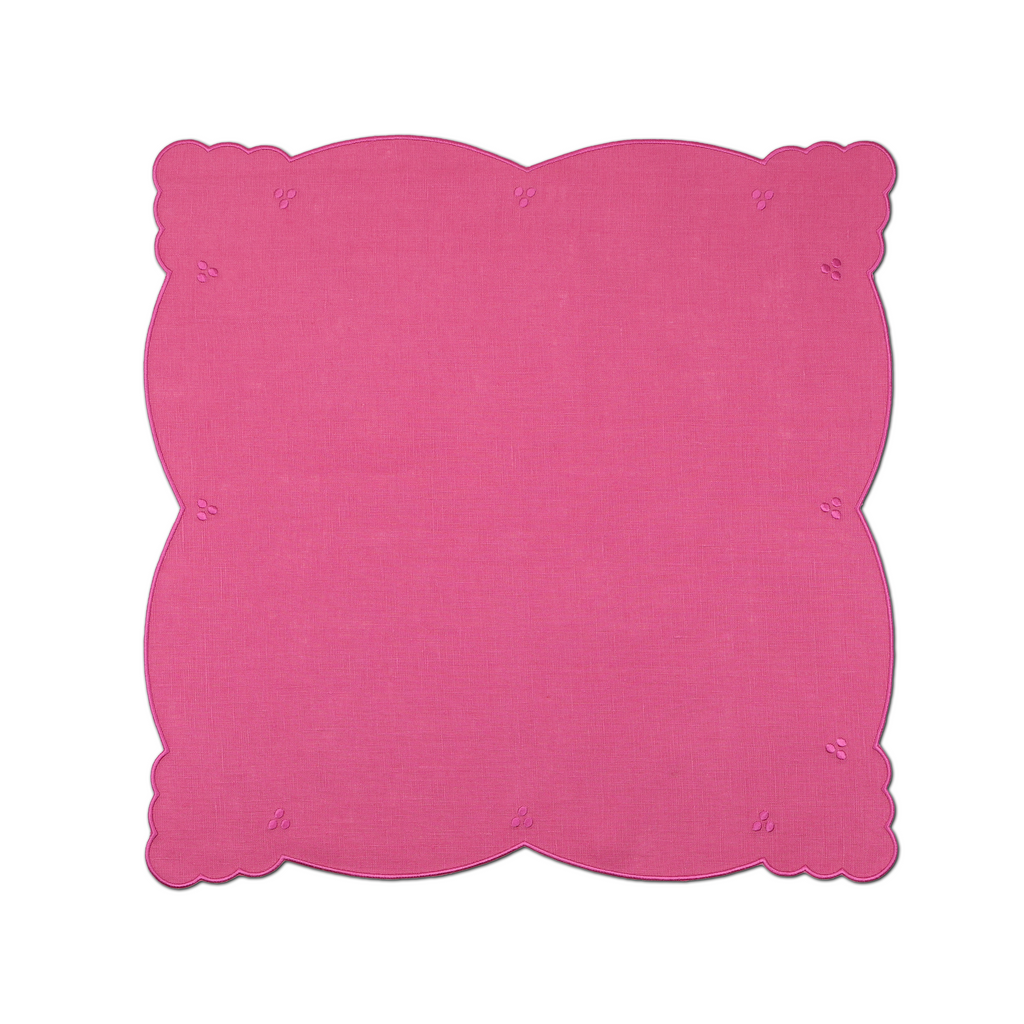 Eloise Pink Linen Dinner Napkins