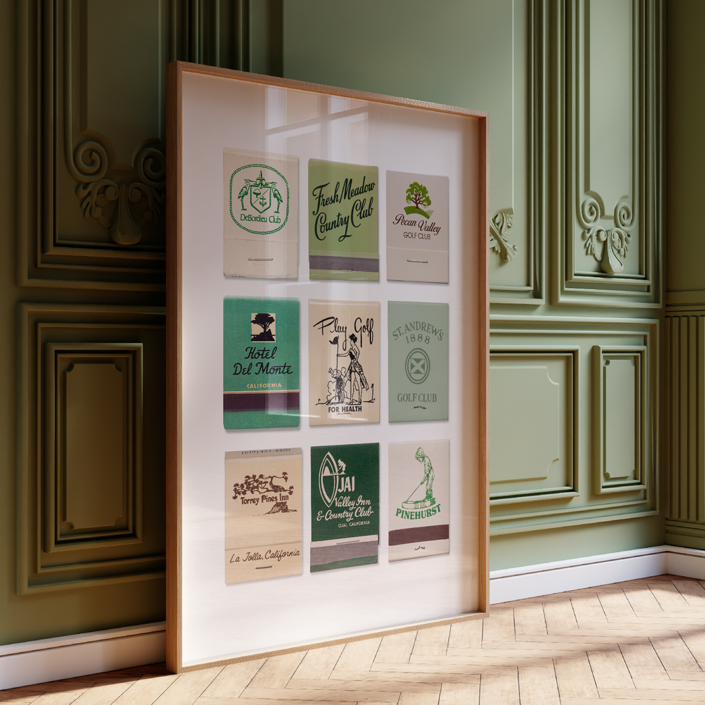 Golf Matchbook Poster