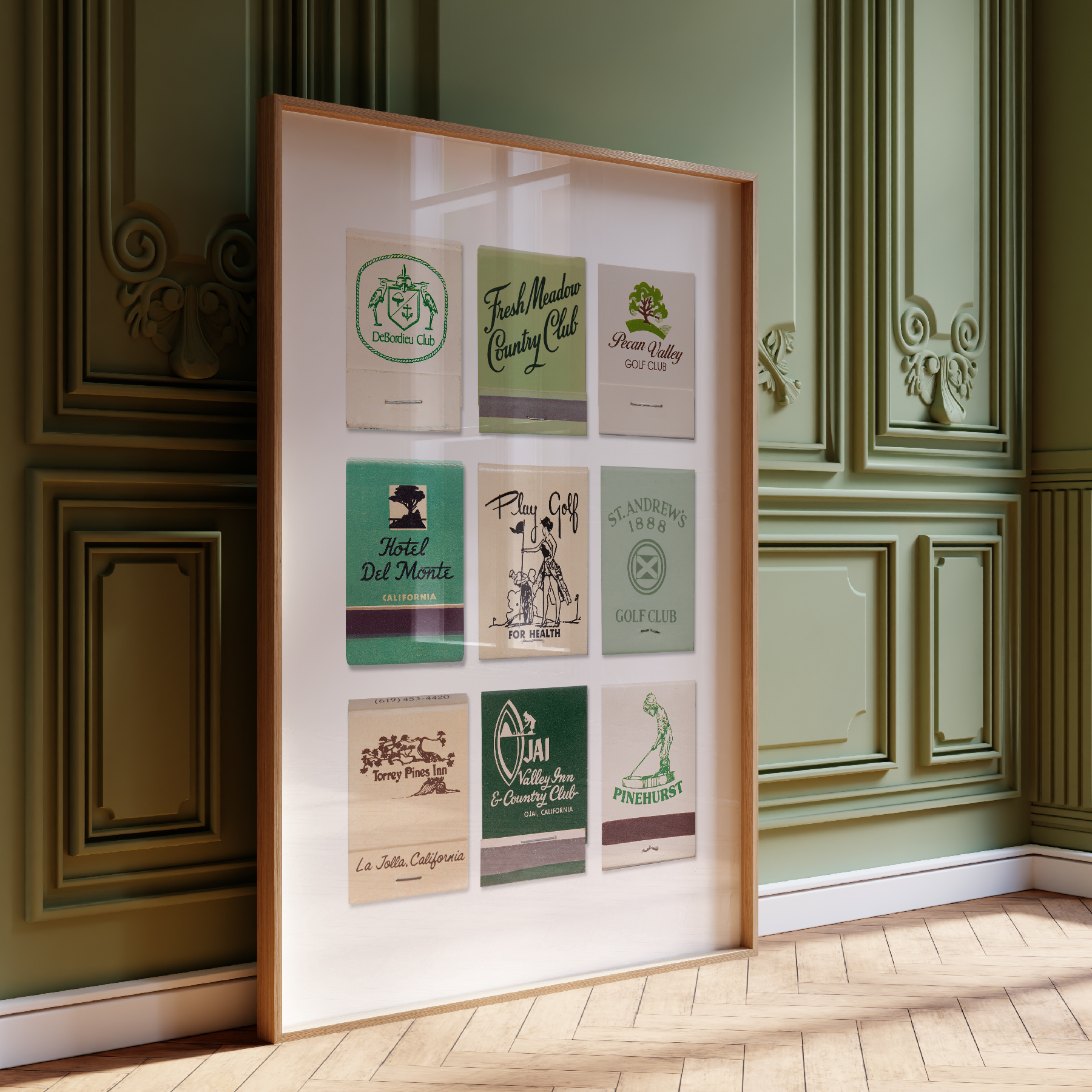 Golf Matchbook Poster