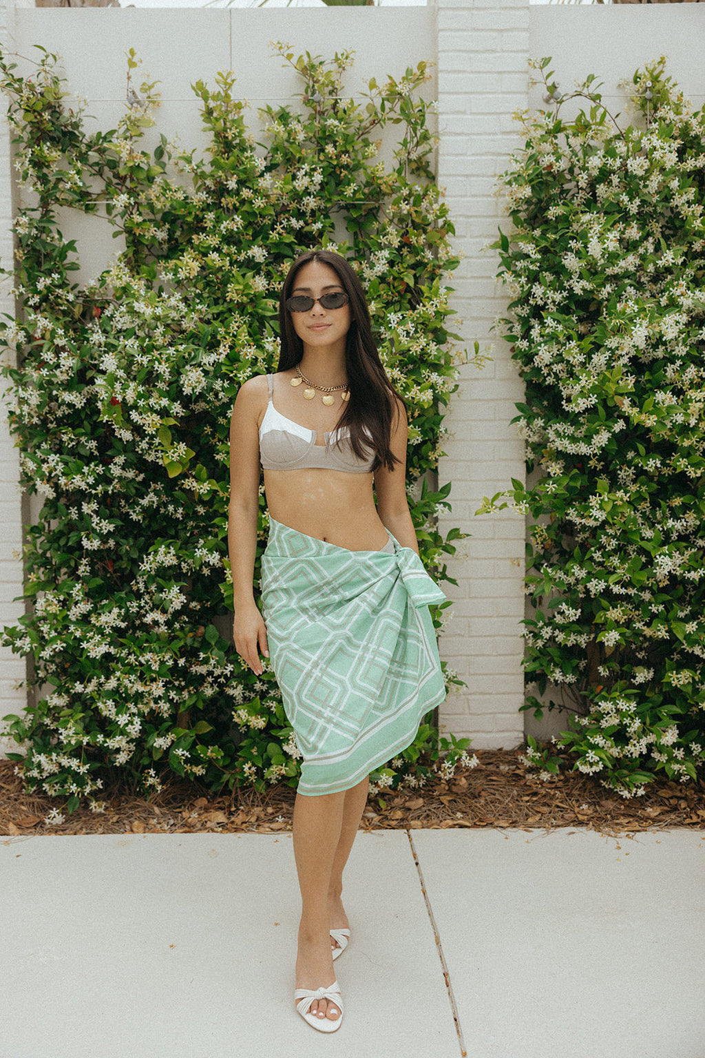 The Island Time Sarong - Sage & Sand