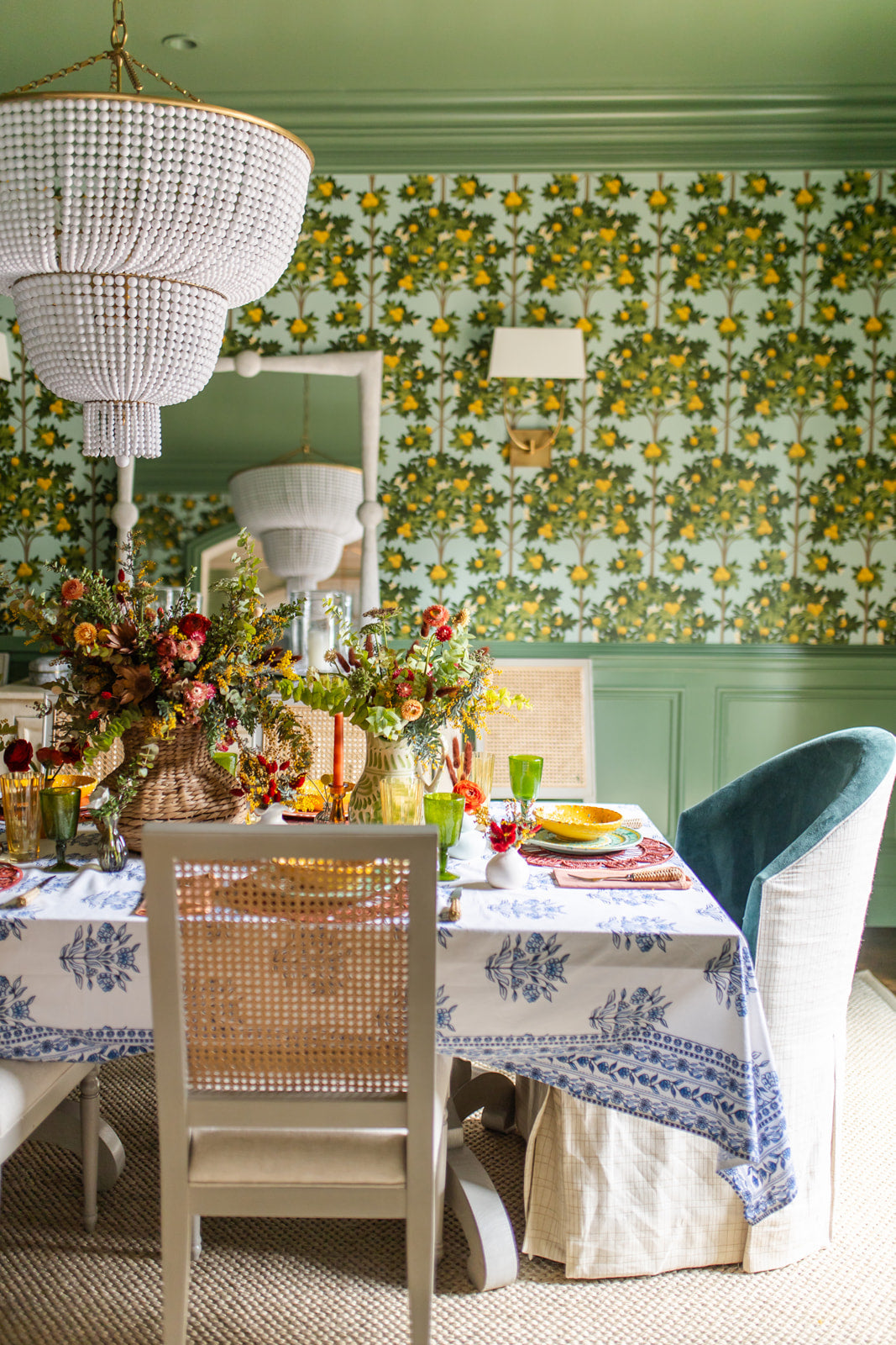 THE BLUE LILY TABLECLOTH