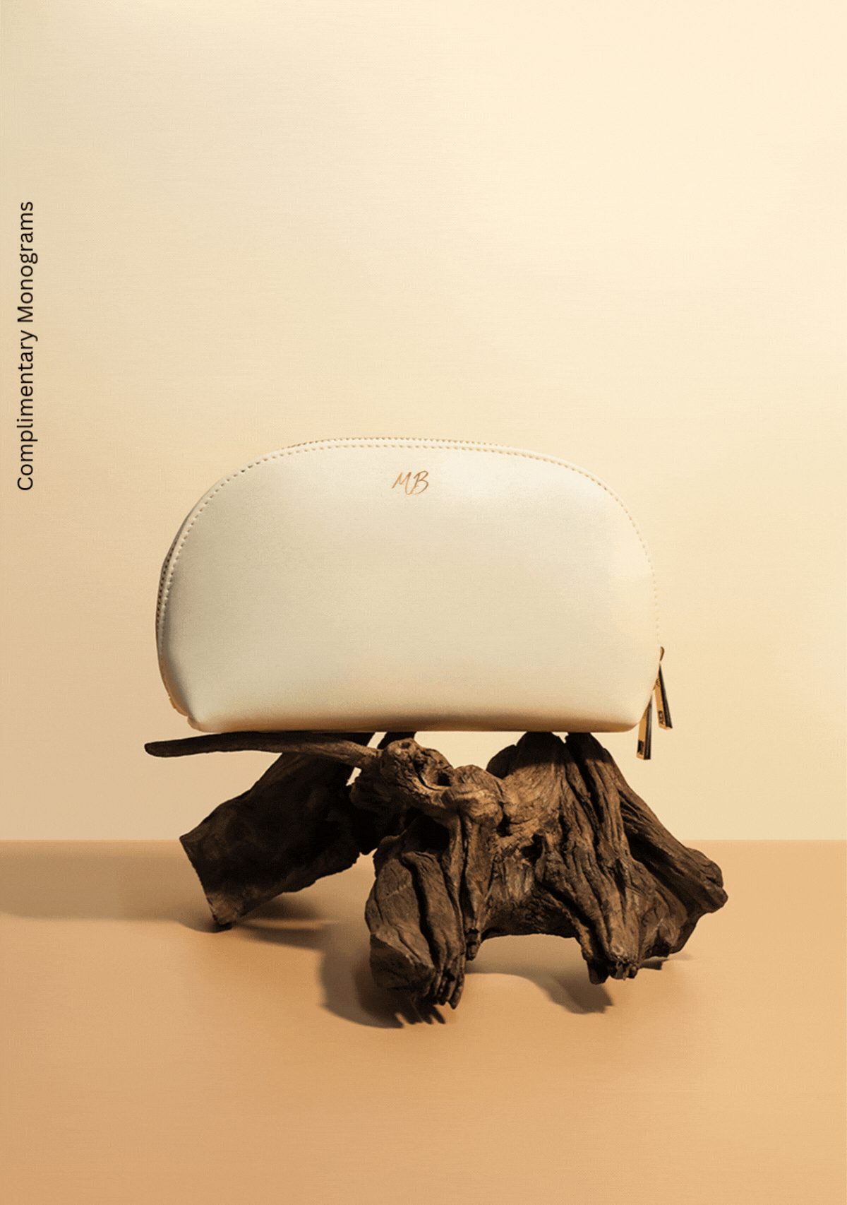 Chinoiserie Beige Makeup Bag | Bridal by Emily Mayne Studio x ALEPEL