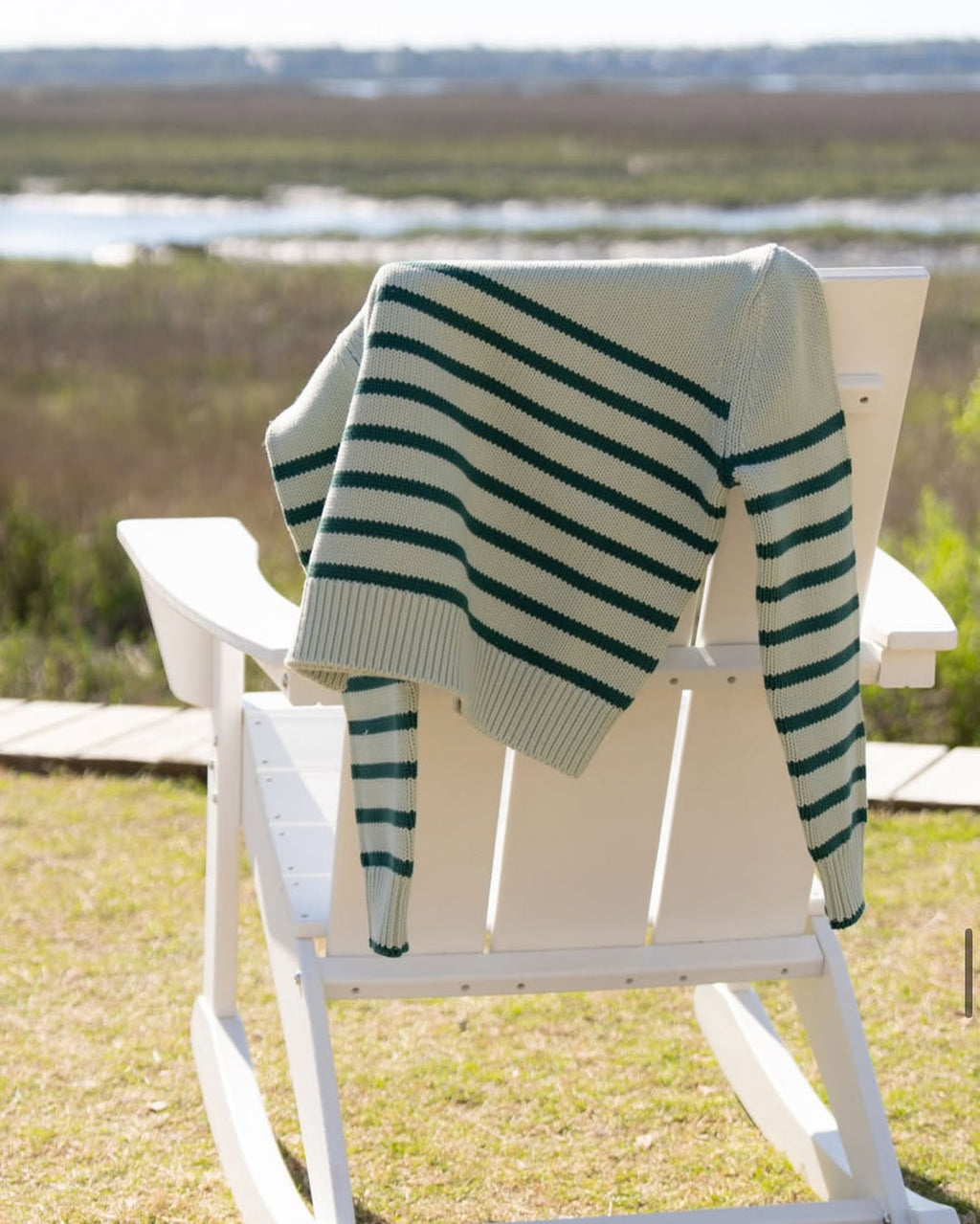 Saltwater Emerald Stripe Sweater