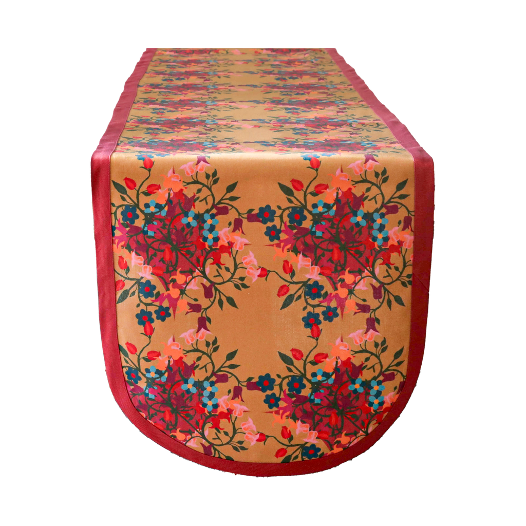 Table Runner Blumen Orange