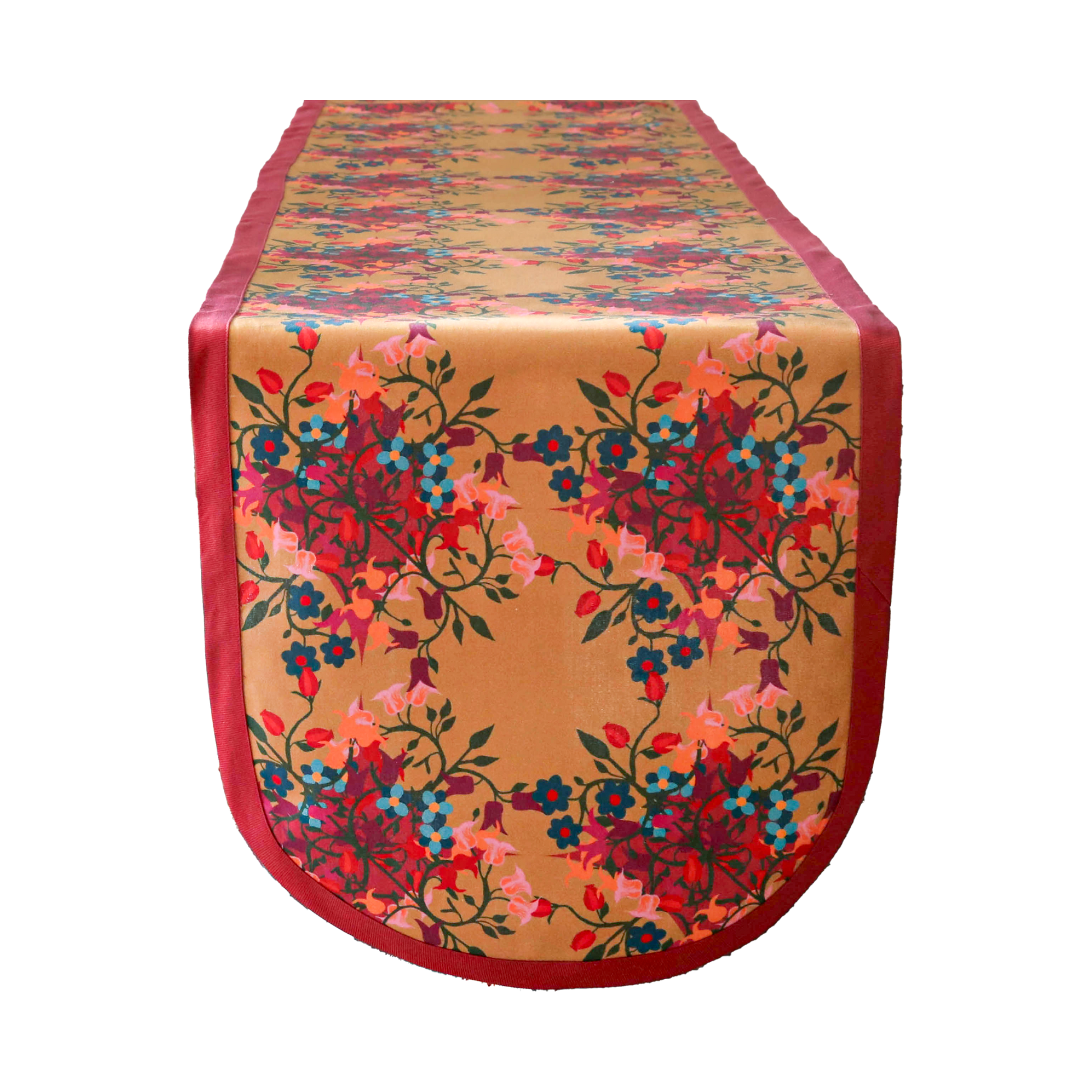Table Runner Blumen Orange