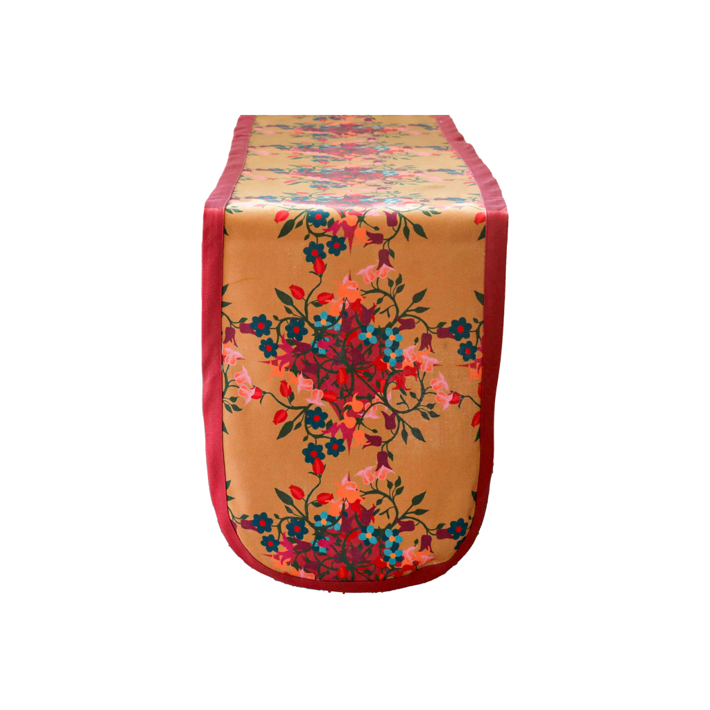 Table Runner Blumen Orange