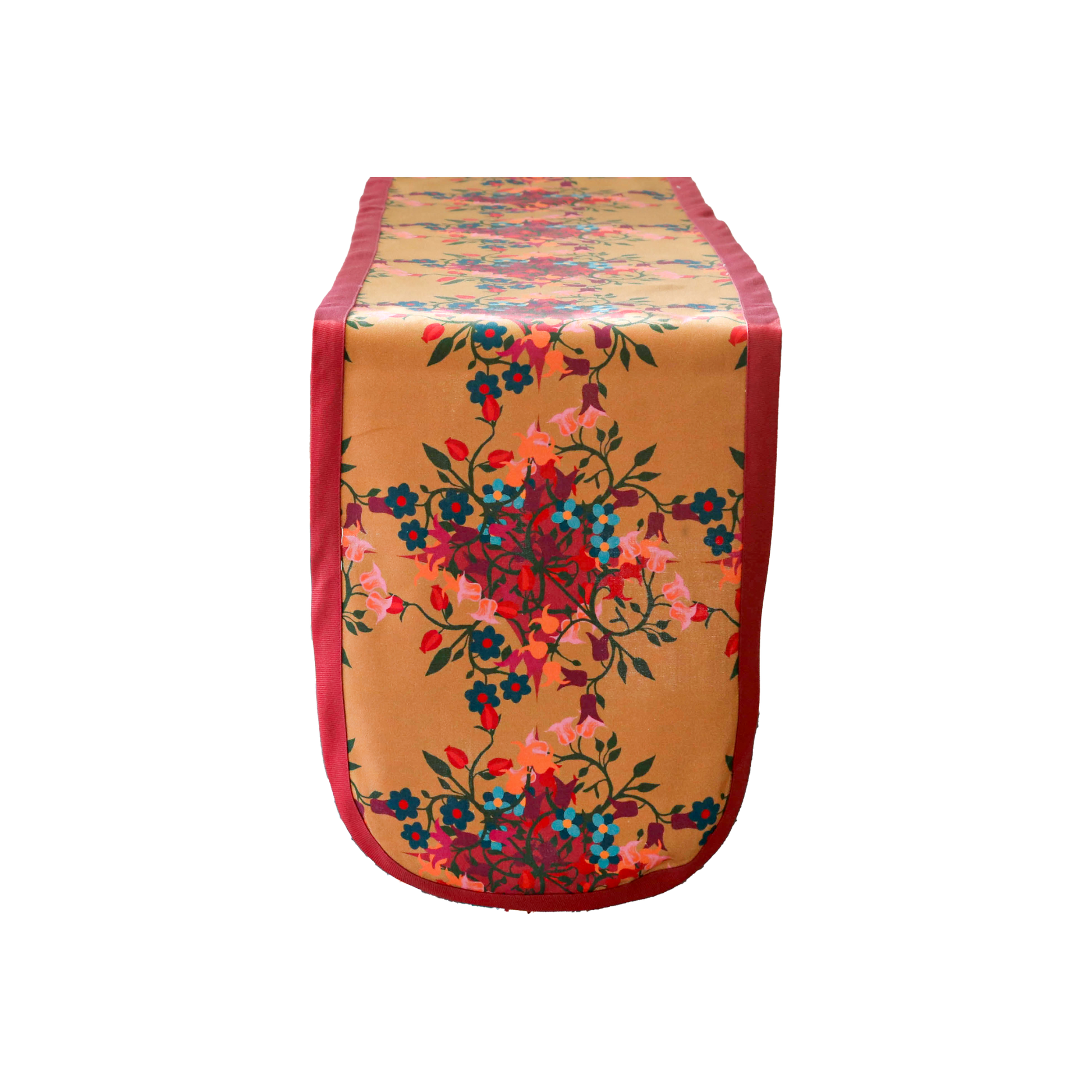 Table Runner Blumen Orange