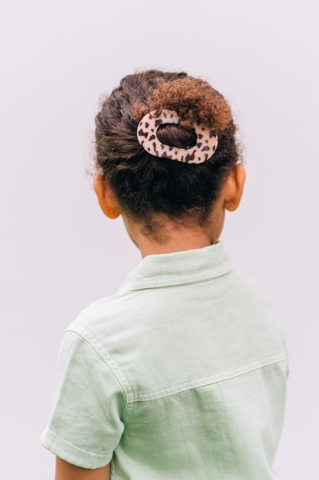 Blonde Tortoise Small Flat Round Hair Clip