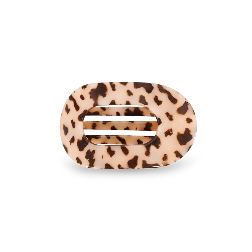 Blonde Tortoise Small Flat Round Hair Clip