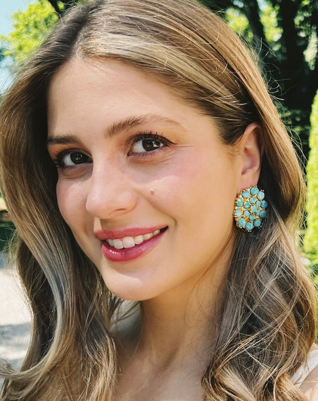 The Larimar Stone Earrings