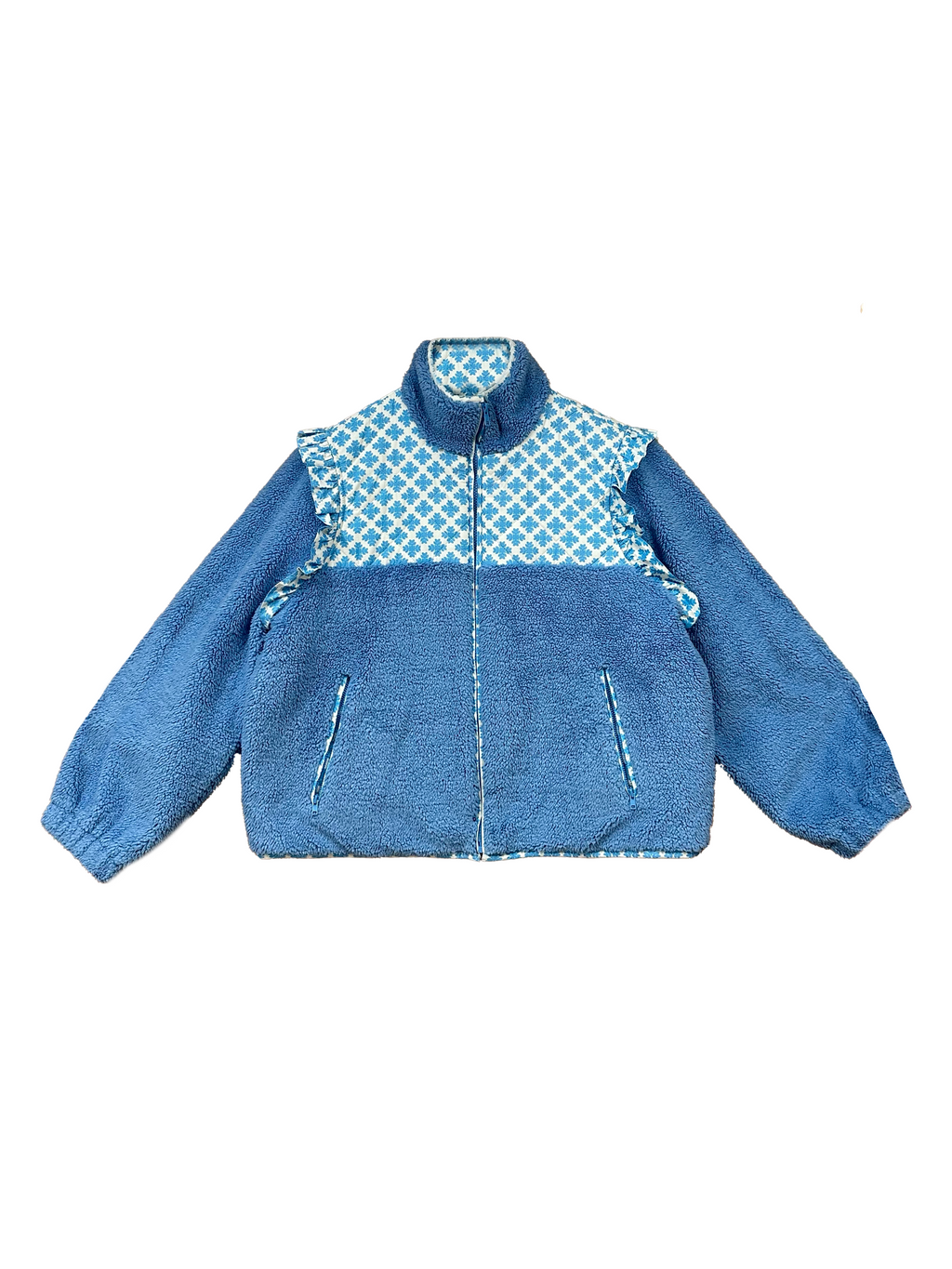 Isabella Sherpa Jacket - Blue Clover