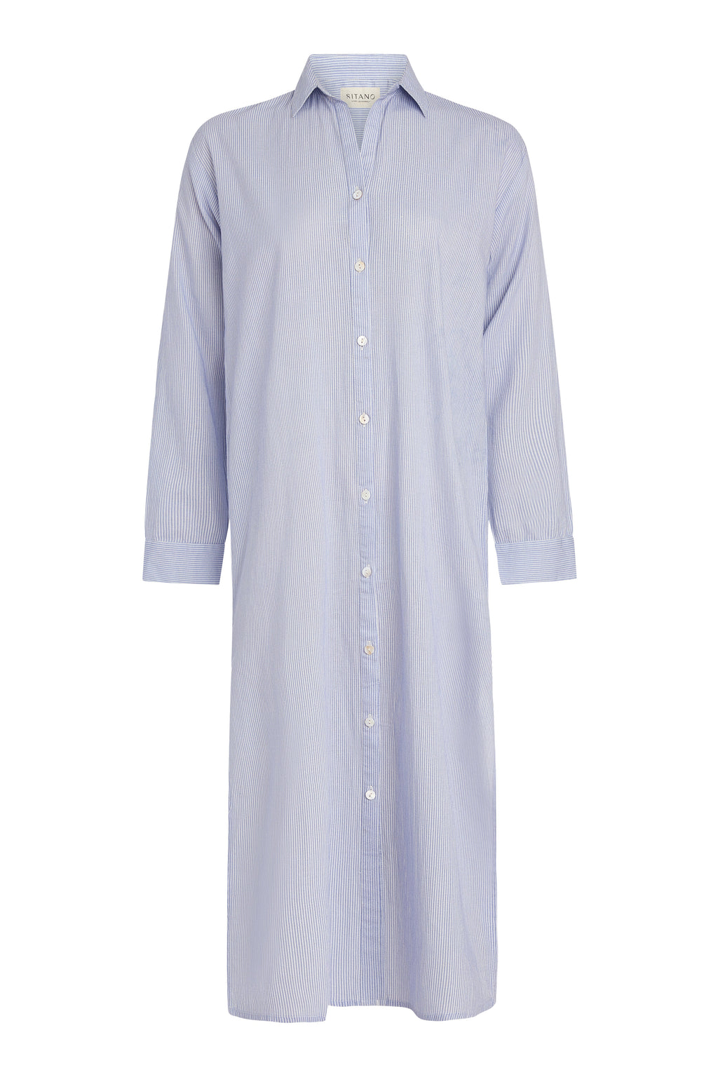 Lido Midi Shirt Dress - Light Blue Stripes with Ciao