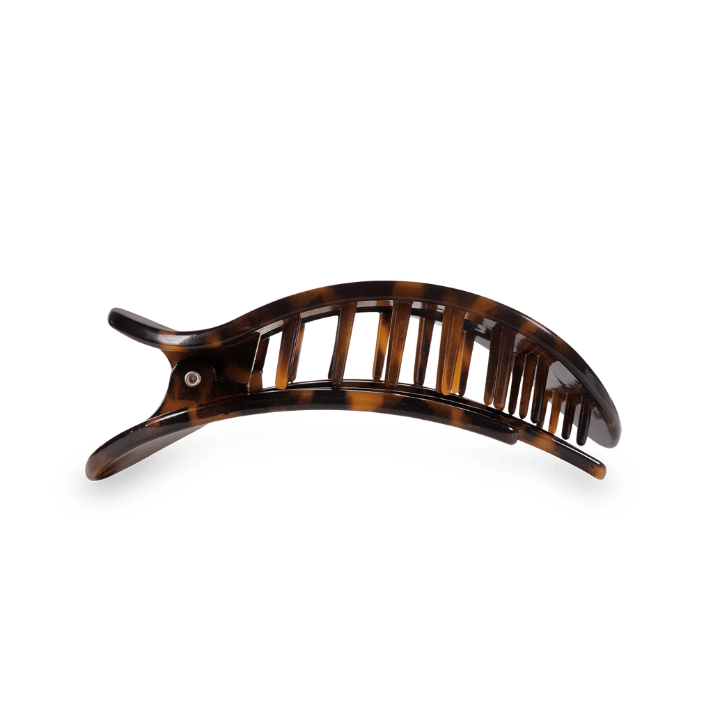Tortoise Small Flat Round Hair Clip