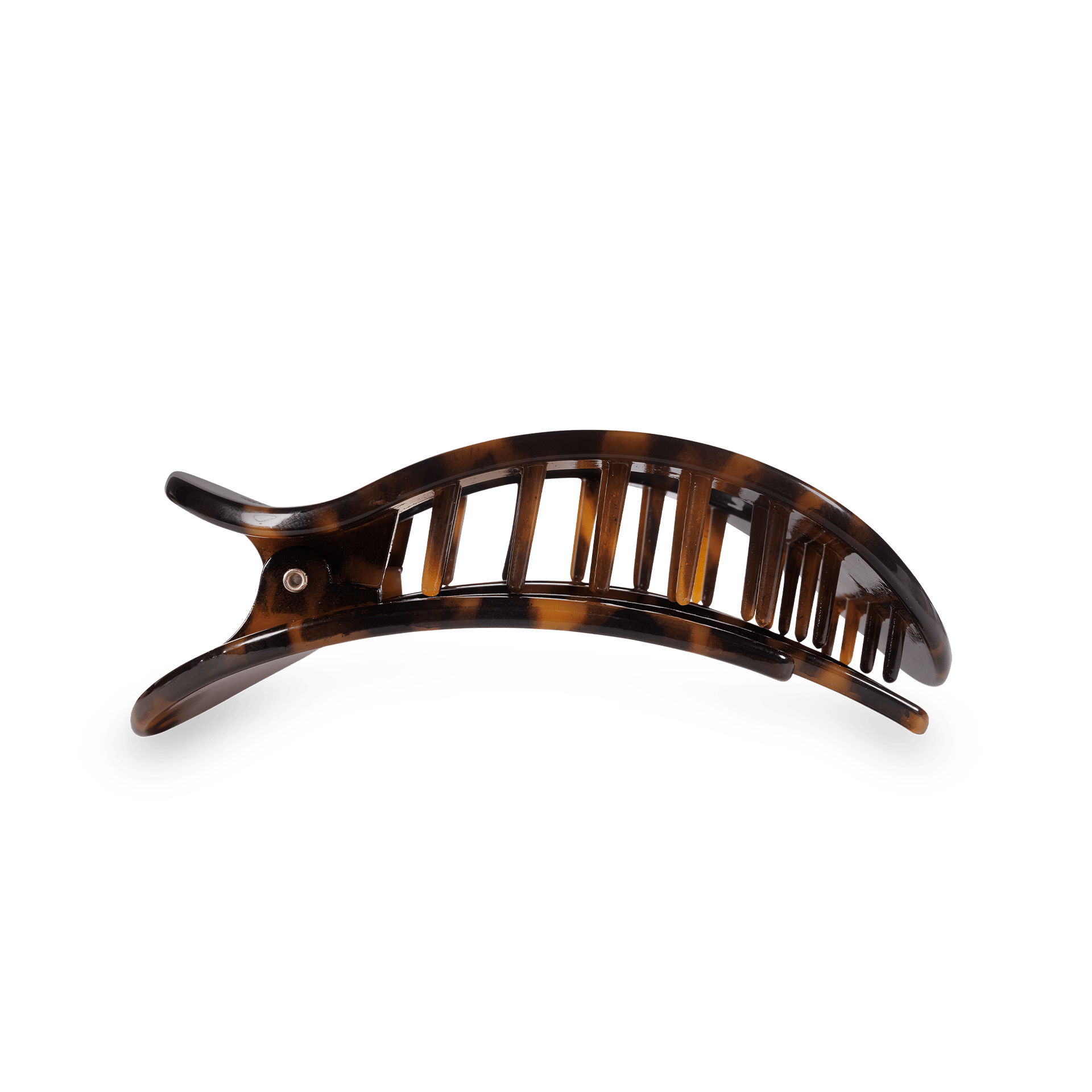 Tortoise Small Flat Round Hair Clip